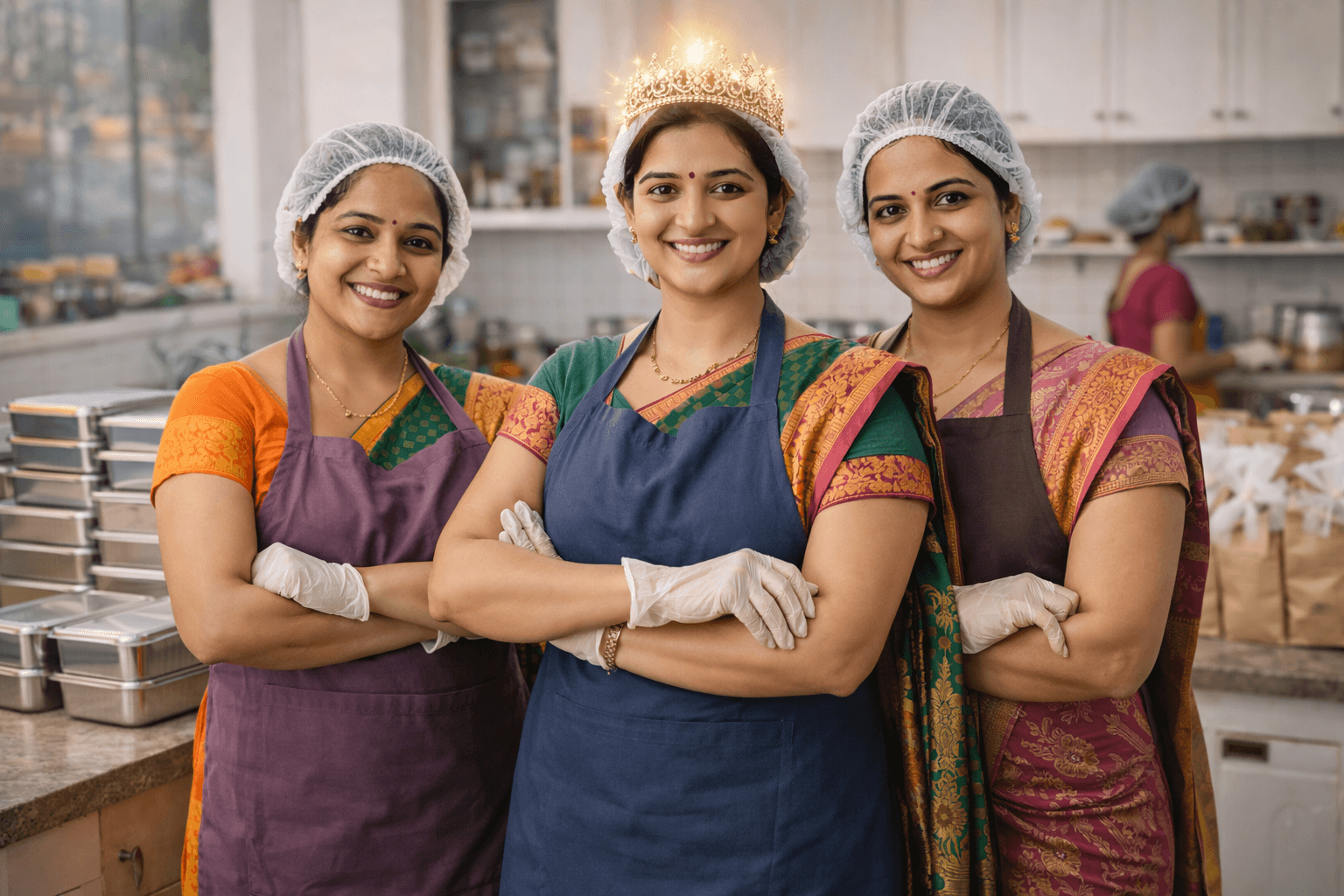 Women and families sharing wholesome food across generations